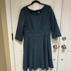 Boden Wool Retro Dress 16R/12R Pokadot
